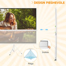 Telo Proiettore 120 Pollici 244x183 cm in Tessuto a Rete Bianco