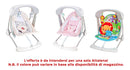 Altalena dondolo oscillante con Musica per Bambini 65x63x49 cm in Acciaio e Poliestere Baby Dreams  