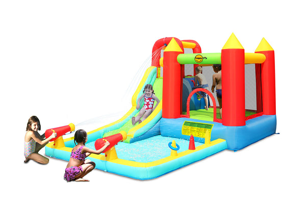 Castello Gonfiabile per Bambini Jump & Splash Double Blaster 400x300x220 cm Portata Massima 136 kg online