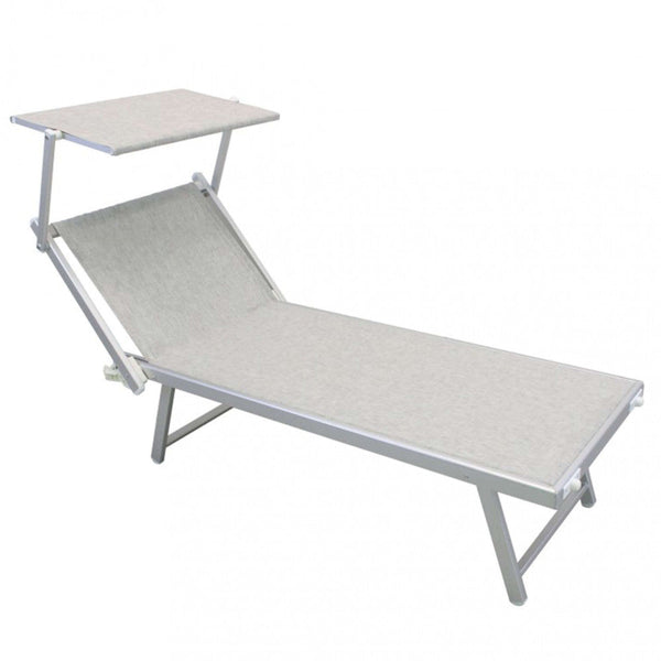 online Bari Garden Sonnenliege 181 x 61 x 38 h cm in grauem Aluminium