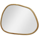 Specchio da Parete Moderno con Bordi Irregolari per Camera e Ingresso 80x60 cm Cornice in Legno 
