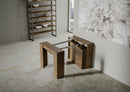 Consolle Allungabile 90-296x48x77 cm in Nobilitato Marrone