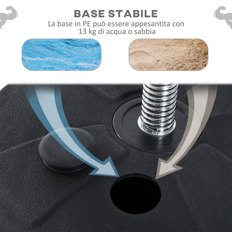 Punching Ball da Terra Altezza Regolabile Base Riempibile Ø43x126-144 cm Guantoni Inclusi Rosso 