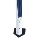 Gazebo Pieghevole da Giardino  con Struttura  Antivento 2,4x2,4m in Acciaio e Corde Blu