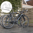 Rastrelliera Portabici per 2 Biciclette Posizione Regolabile in Acciaio 50x34x27,5 cm 
