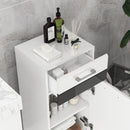 Mobiletto Bagno 1 Cassetto 1 Anta 37x32,5x79 cm in MDF Bianco
