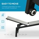 Lettino Prendisole da Giardino 162x60x90 cm in Rattan e Alluminio Nero e Grigio