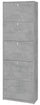 Schuhschrank 5 Türen 63x190x29 cm Zement