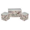 Set 2 Pouf e Panca in Similpelle 60x30x33 cm Bicicletta