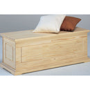 Cassapanca Baule in Legno Abete Grezzo 120x47x46cm Fumer Atene