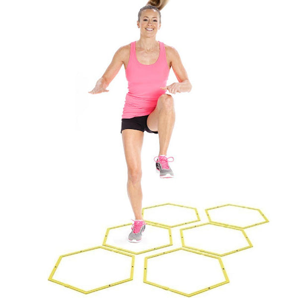 prezzo Set 6 Cerchi per Allenamento Fitness Cardio Calcio Anelli Hoops Basket Dunlop