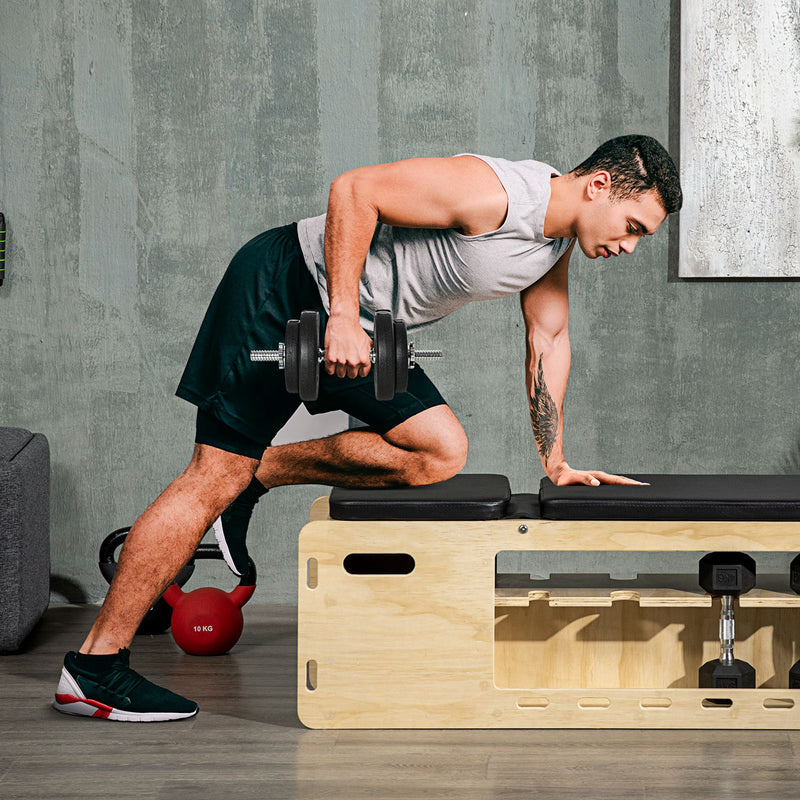 Set Pesi Manubri da 20 kg con 8 Dischi in Acciaio e Sabbia Nero   