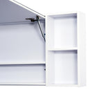 Specchio Armadietto da Bagno Pensile Bianco 90x50x12 cm 