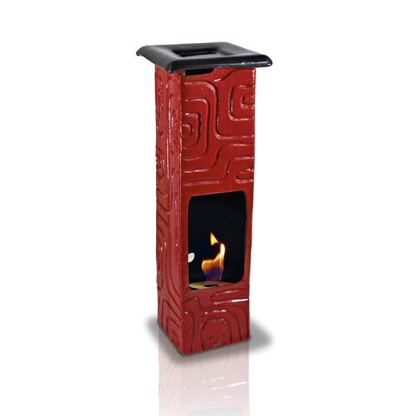 Keramik Bioethanol Tischkamin 17x60 cm Ferazzoli Quadra-P Rot acquista