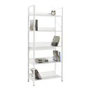 Libreria in Legno 73x176x35 cm Scaffale 5 Ripiani per Ufficio Bianco