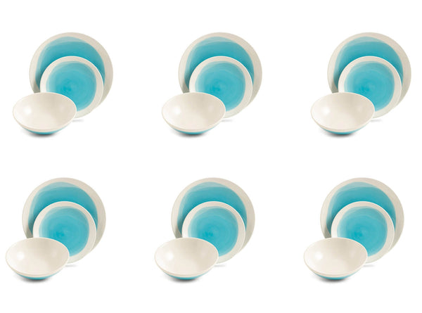 sconto Villa d'Este Mare Tafelservice aus Steinzeug 18-teilig