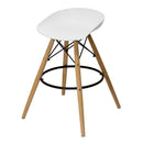 Set 2 Sgabelli da Cucina 43x42x77 cm Gambe in Legno Alfred Bianchi