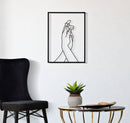 Pannello Simply Hands 40x1x55 cm in Ferro Nero      