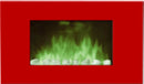 Camino Elettrico da Parete Effetto Fiamma 2000W CheminArte Red Line Rosso