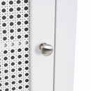 Mobile da bagno a 1 Anta con Griglia Armadio in Legno Colore Bianco 30x28x80H cm