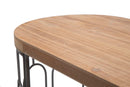 Console New Mexico 120x40x80 cm in Ferro e MDF Marrone e Grigio
