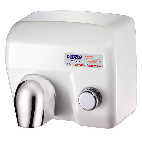 Vandalensicherer elektrischer Händetrockner mit Knopf 2400 W Vama Ariel BP White Steel prezzo