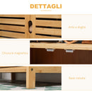 Mobiletto Bagno 2 Ripiani 2 Ante 60x30x120 cm in Bambù