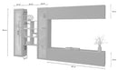 Parete Attrezzata Soggiorno 320x30x180 cm Maruska n°17 Grigio Antracite Opaco