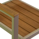 Sedia da Giardino 55X58xh83 cm in Alluminio e Polywood  Tortora
