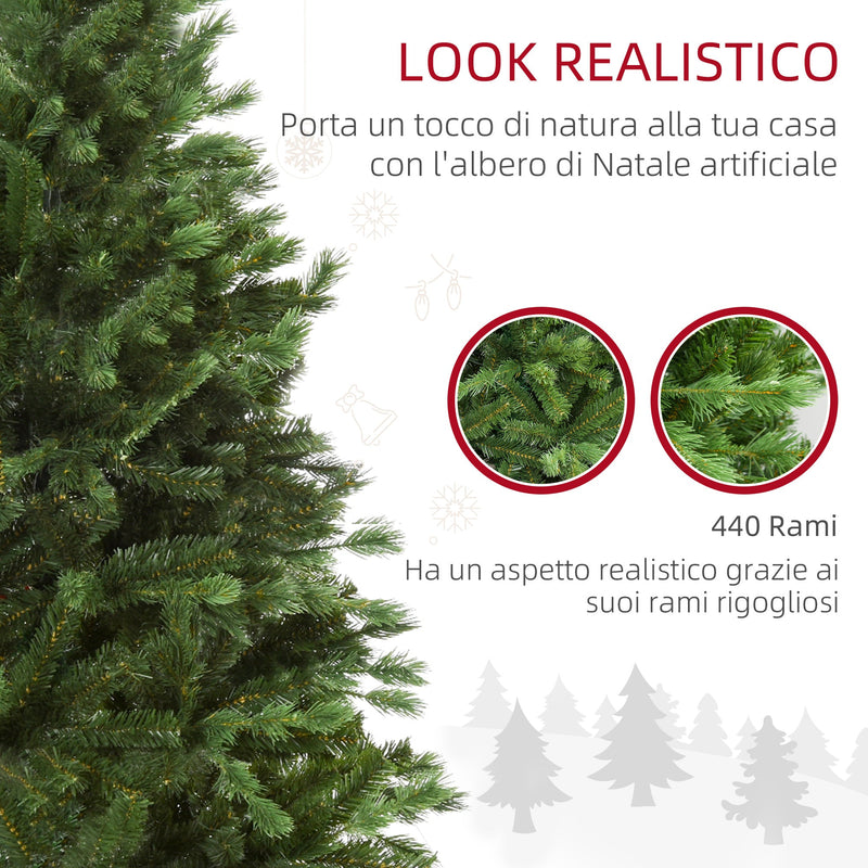 Albero di Natale Artificiale 150 cm 440 Rami  Pino Verde