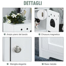 Cuccia per Gatti e Piccoli Cani 48x51x51 cm in MDF  Bianco