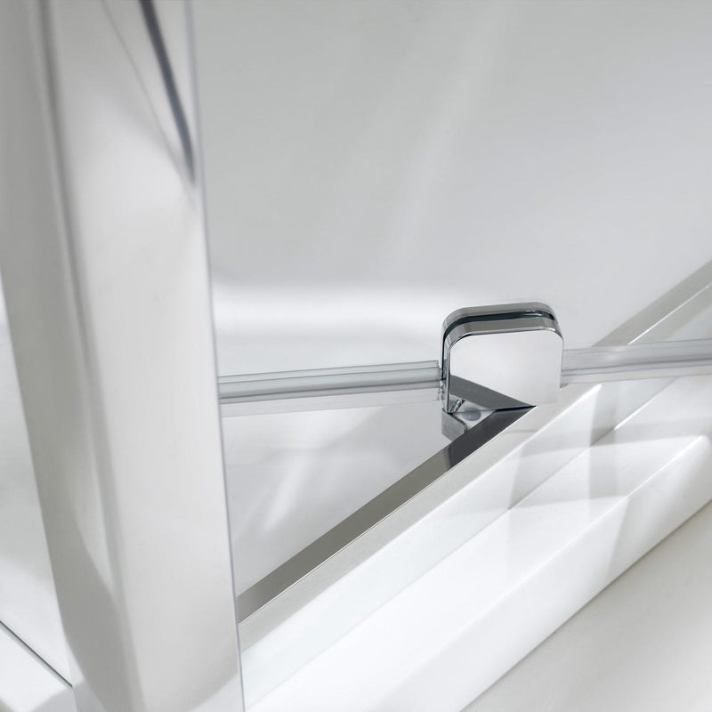 Porta Parete Doccia 2 Ante Battenti In Cristallo Trasparente 6mm H185 Fosterberg Koge Varie Misure