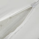 Cuscino Cervicale Memory Foam a Doppia Altezza 60x40x10-12 cm con Copertura Rimovibile e Lavabile Bianco Crema  