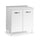 Base cucina 80x50x85H cm due ante bianco frassinato