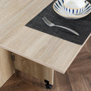 Tavolo Pieghevole Salvaspazio 140x80x74 cm in Legno Truciolato Naturale