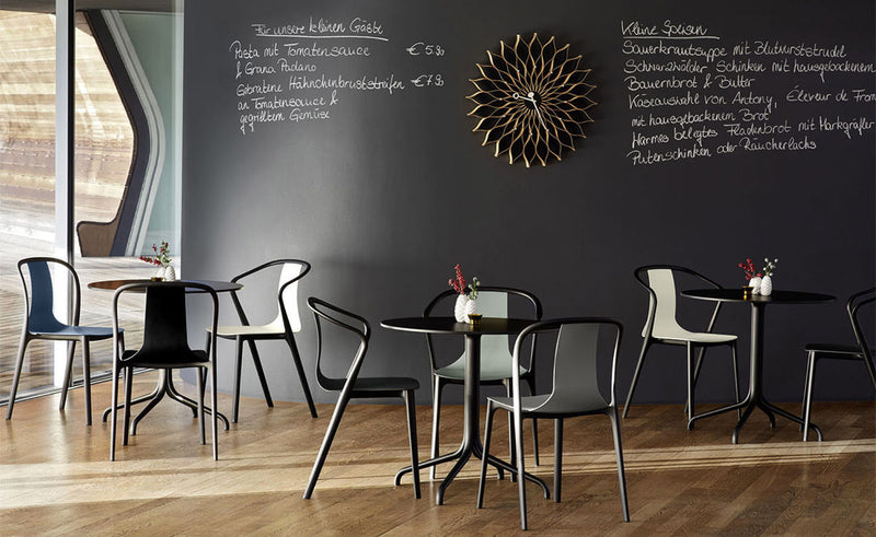 Set 4 Sedie da Giardino in Polipropilene Vandi Bianco e Nera