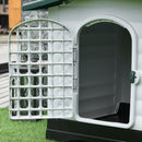 Cuccia per Cani Taglia Piccola 111x84x80 cm in Plastica Bianca e Verde