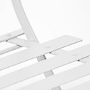 Set Tavolino e 2 Sedie Pieghevoli da Giardino in Acciaio Dalia bianco