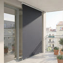 Tenda a Rullo Avvolgibile 240x160 cm in Poliestere Anti-UV con Catenella Grigio Scuro      