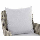 Set Salotto da Giardino Divano 2 Poltrone e Tavolino in Alluminio e Rattan Luxury