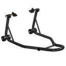 Cavalletto Posteriore per Moto 78x55x37 cm con Tappetino Antiscivolo e Adattatori Regolabili Capacità 200 kg in Acciaio e PP      