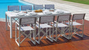 Tavolo da Giardino Allungabile 160/240x100x75 cm in Alluminio Bianco