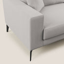 Divano 3 Posti 206x95x91 cm in Tessuto Grigio Chiaro