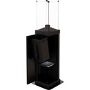 Stufa a Pellet Decorativa Senza Canna Fumaria da Esterno 146x44x44cm Flig Tennessee Nera
