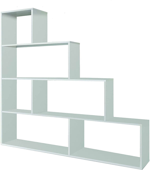 Design-Bücherregal 145 x 29 x 145 cm Regal aus glänzend weißem Holz acquista