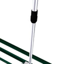 Rastrello Livellante Estensibile 100x32x125-195 cm Livellatrice in Acciaio Verde 