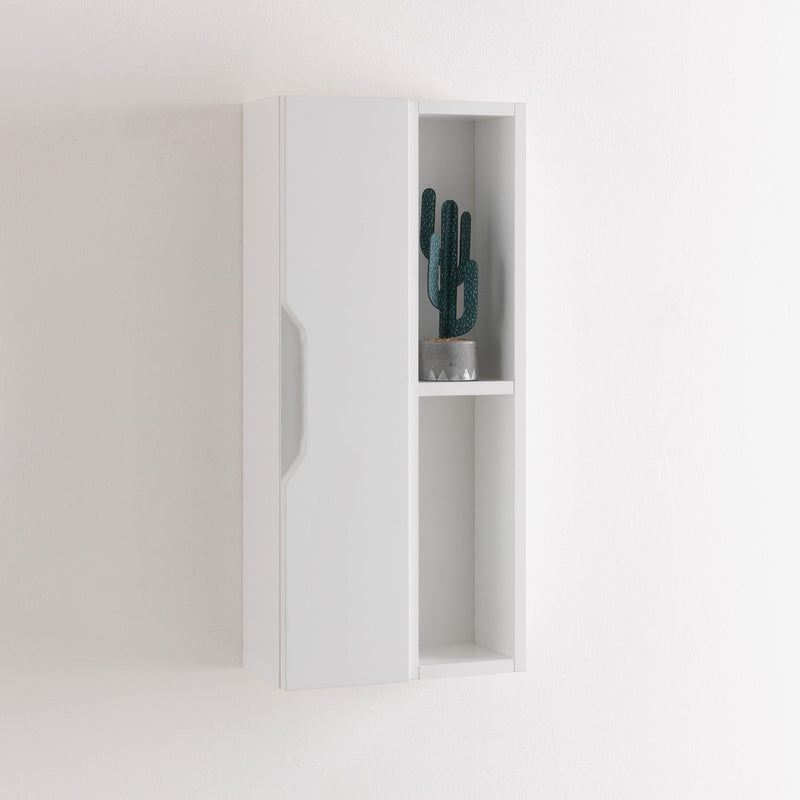 Pensile da Soggiorno 1 Anta Soft Close 17,5x16x78,2 cm TFT Belsk Bianco Opaco