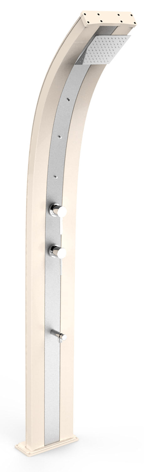 prezzo Doccia Solare da Giardino 40L Miscelatore Nebulizzatore e Lavapiedi Arkema Dada Fascia Inox Sabbia