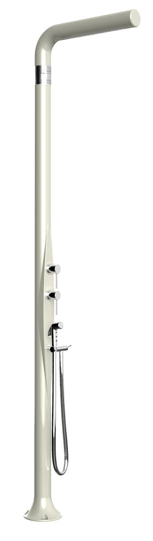 sconto Doccia da Esterno Giardino Miscelatore Deviatore e Doccetta Mobile Arkema Funny Yang Top Line Perla