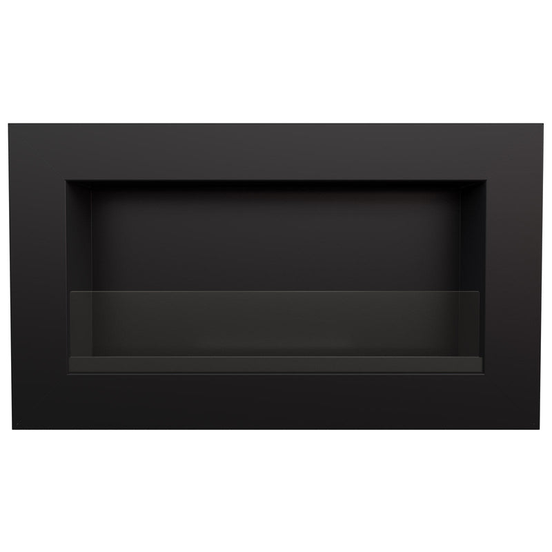 Camino a Bioetanolo da Parete 64,8x37,4 cm con Vetro o Senza Vetro Flig Washington Nero